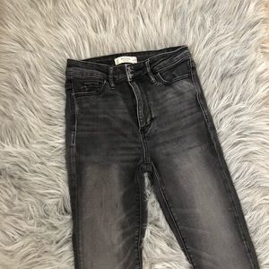 abercrombie & fitch dark gray jeans